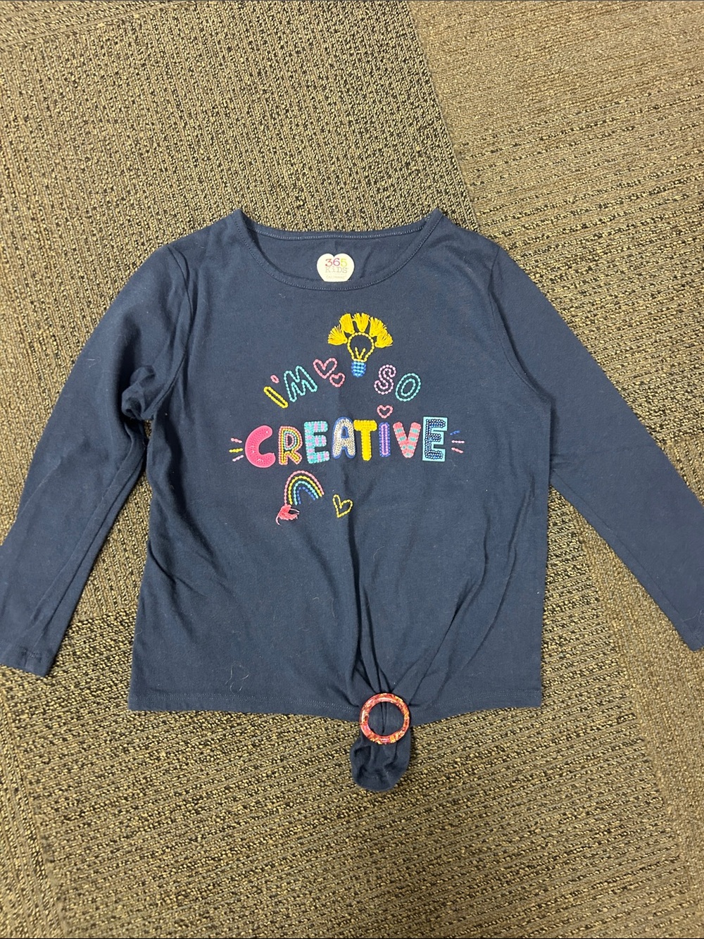 Garanimals Navy Long-Sleeve 'I'm So Creative' Top